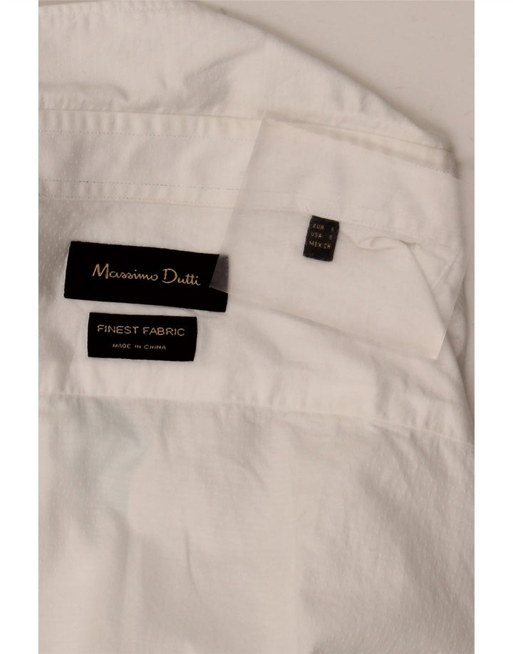 Ανδρικό πουκάμισο Massimo Dutti σε μικρό λευκό