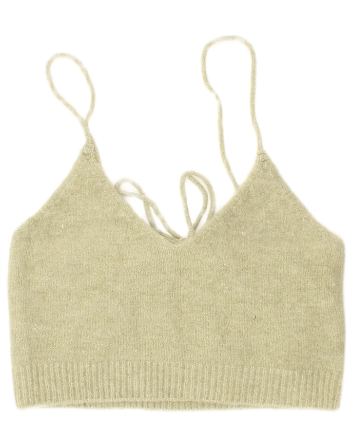 Zara Γυναικείο Knit Crop Top Μικρό Πράσινο Ακρυλικό