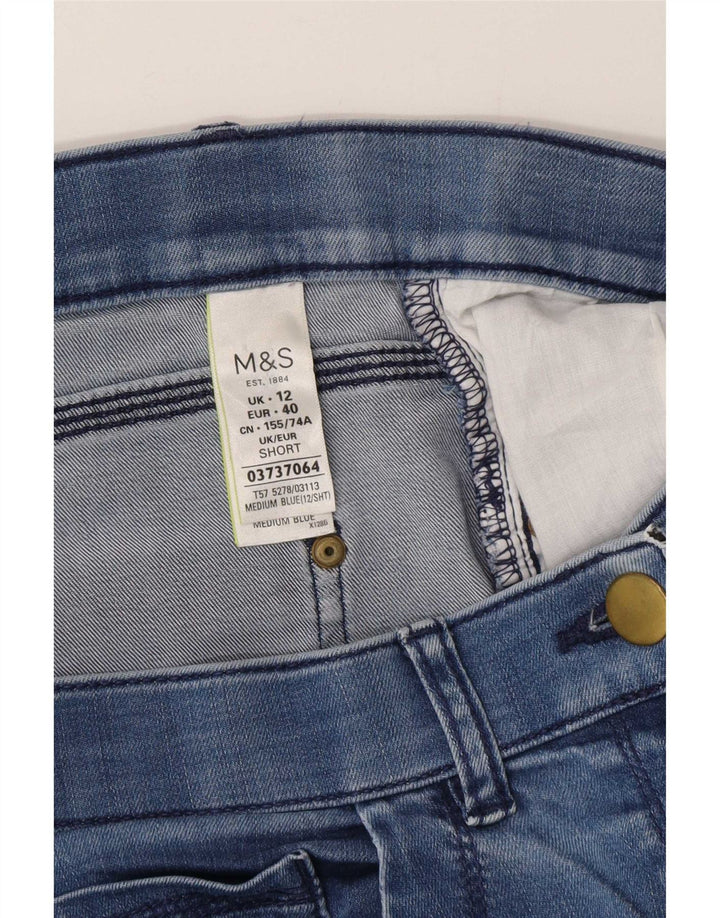Marks & Spencer Γυναικεία στραβά τζιν UK 12 Medium W28 L27 Blue