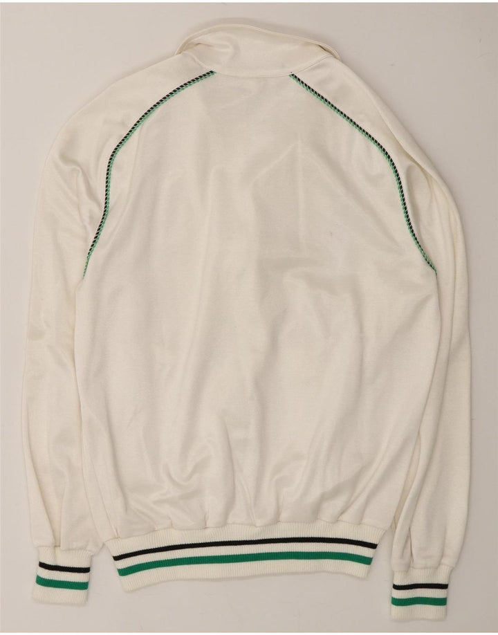 ICARUS Mens Tracksuit Top Jacket Small Off White Polyester Vintage Icarus and Second-Hand Icarus from Messina Hembry 