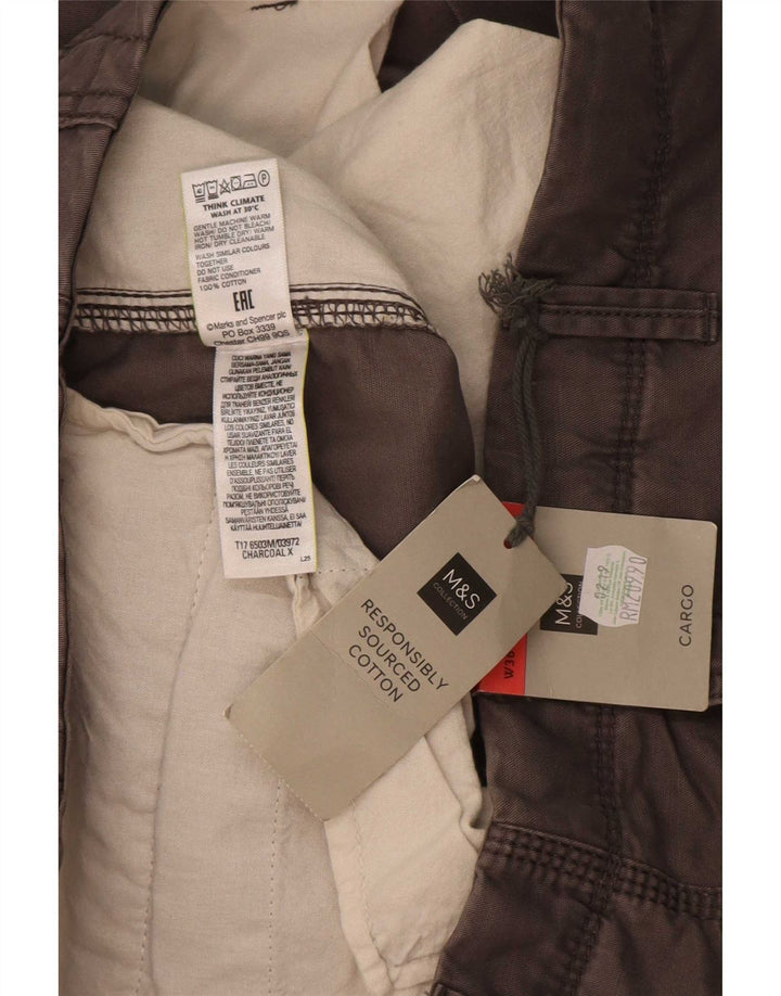 Ανδρικό σορτς Cargo Marks & Spencer W36 μεγάλο γκρι βαμβακερό