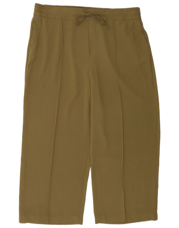 Marks & Spencer Γυναικείο φαρδύ παντελόνι casual UK 24 4XL W44 L30 Khaki
