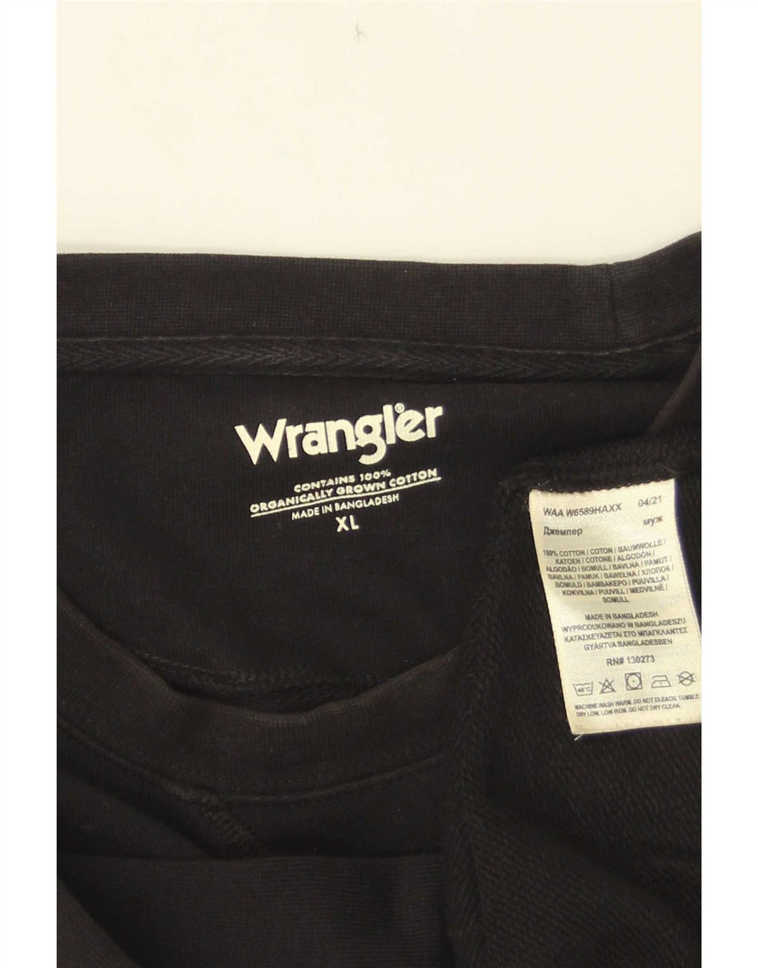 Ανδρικό φούτερ Wrangler Jumper XL Μαύρο βαμβακερό