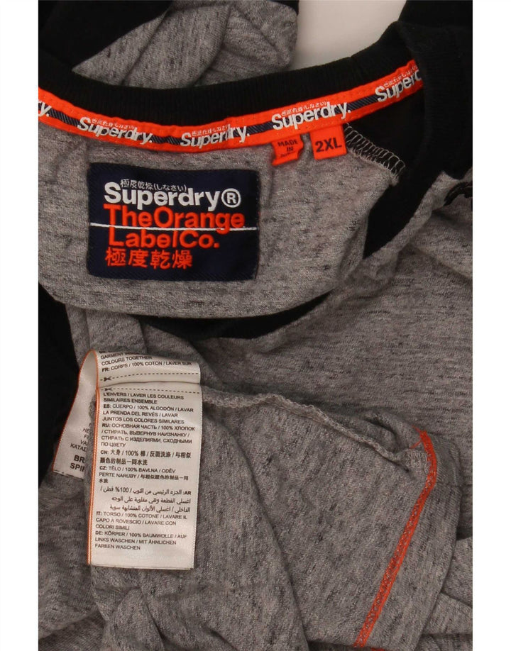 Superdry Ανδρικό μακρυμάνικο μπλουζάκι 2XL γκρι βαμβακερό