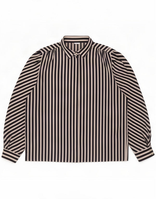 Vintage Γυναικείο πουκάμισο Oversized Μπλούζα EU 48 2XL Navy Blue Pinstripe