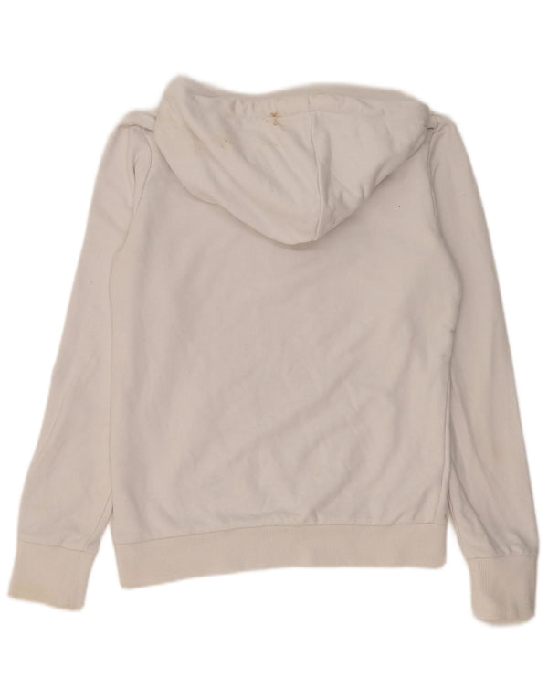 Superdry Γυναικείο Γραφικό Hoodie Jumper UK 10 Small White Βαμβακερό