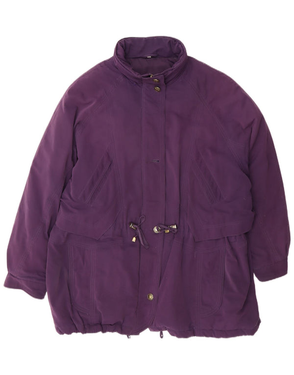 Vintage γυναικείο υπερμεγέθη παλτό EU 46 XL Purple Polyester