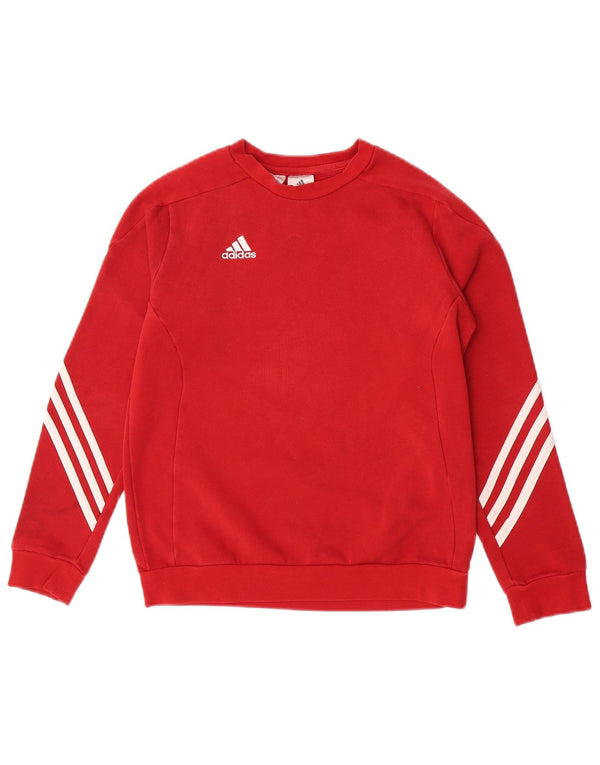 Φούτερ Adidas Boys Jumper 11-12 ετών Μεγάλο κόκκινο βαμβακερό