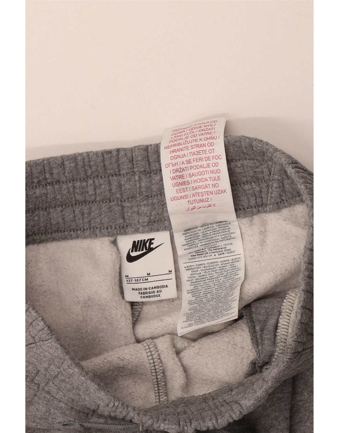 NIKE Boys αθλητική φόρμα παντελόνι Joggers 10-11 ετών μεσαίο γκρι βαμβακερό