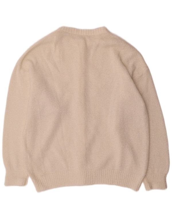 Vintage Γυναικεία Ζακέτα UK 18 XL Λευκό Ακρυλικό