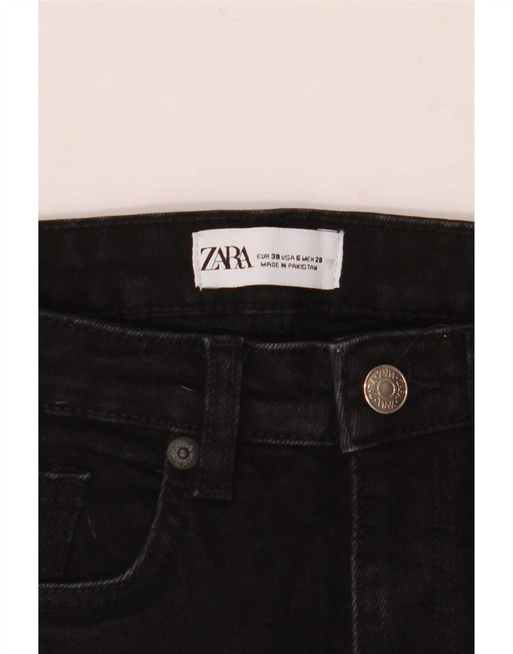 Zara Γυναικείο Cropped Jeans EU 38 Small W28 L24 Black