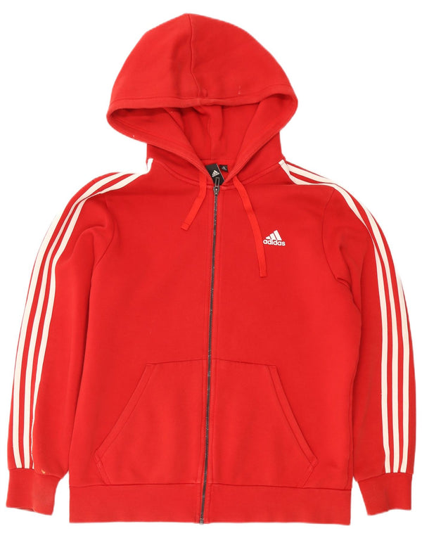 Ανδρικό πουλόβερ Adidas με φερμουάρ XL Κόκκινο βαμβακερό