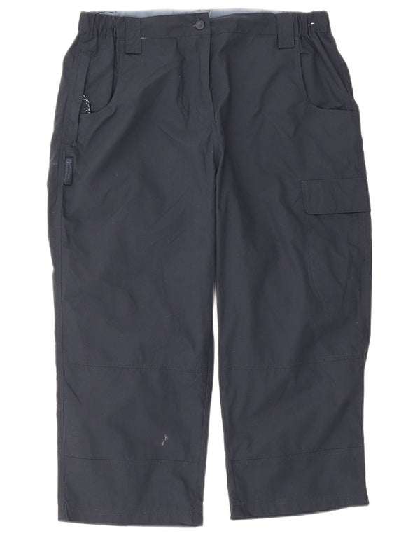 Mountain Warehouse Womens Capri Trousers UK 14 Large W32 L22 Navy Blue