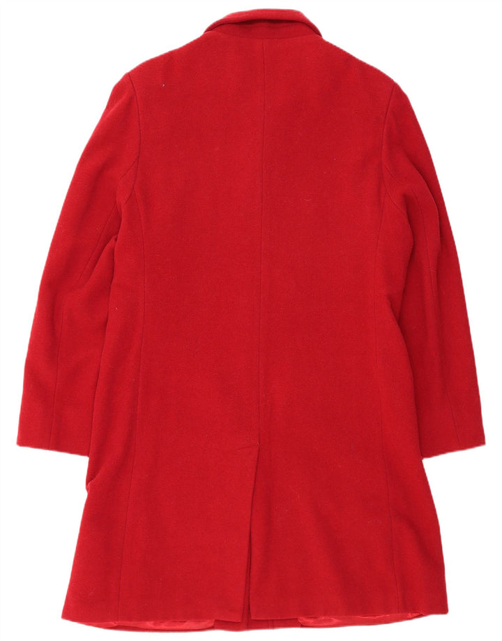 PACO Womens Overcoat UK 14 Medium Red Wool