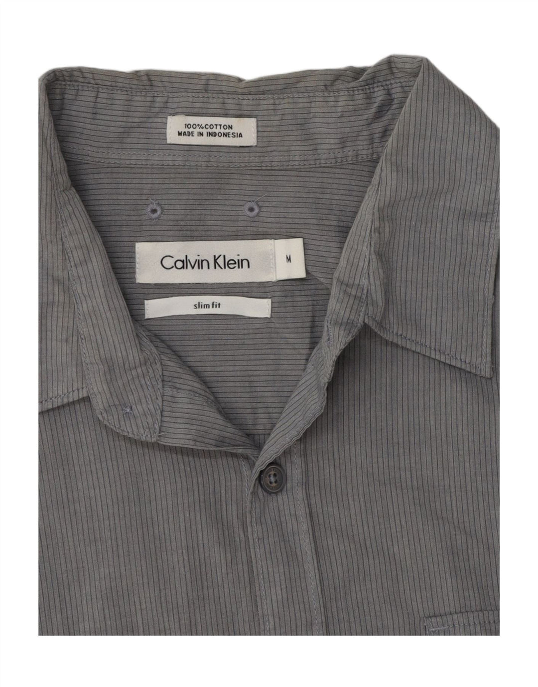 Ανδρικό πουκάμισο Calvin Klein Slim Fit Βαμβακερό μεσαίο γκρι