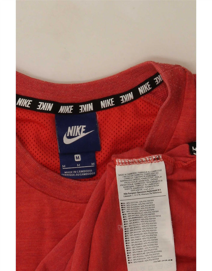 Ανδρικό T-Shirt Nike, Βαμβακερό μεσαίο κόκκινο ριγέ