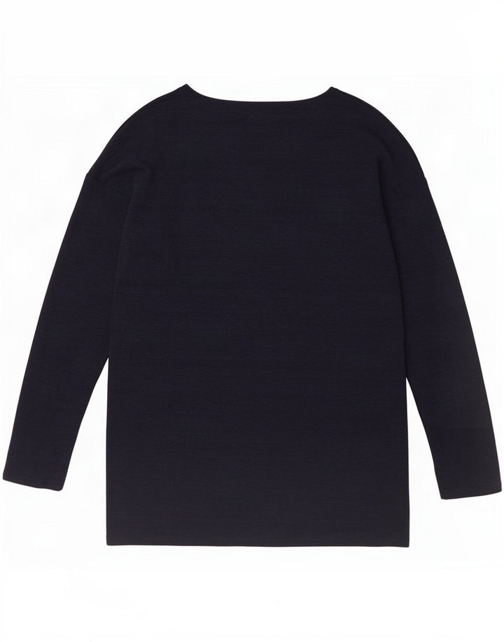 Marks & Spencer Γυναικεία μπλούζα μακρυμάνικη UK 14 Large Navy Blue Polyester