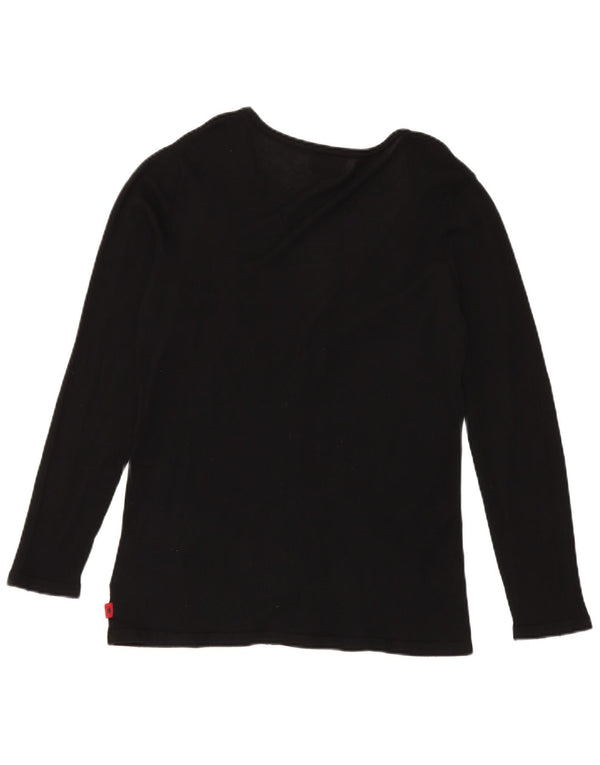 Kappa Γυναικεία Ζακέτα UK 14 Large Black Wool