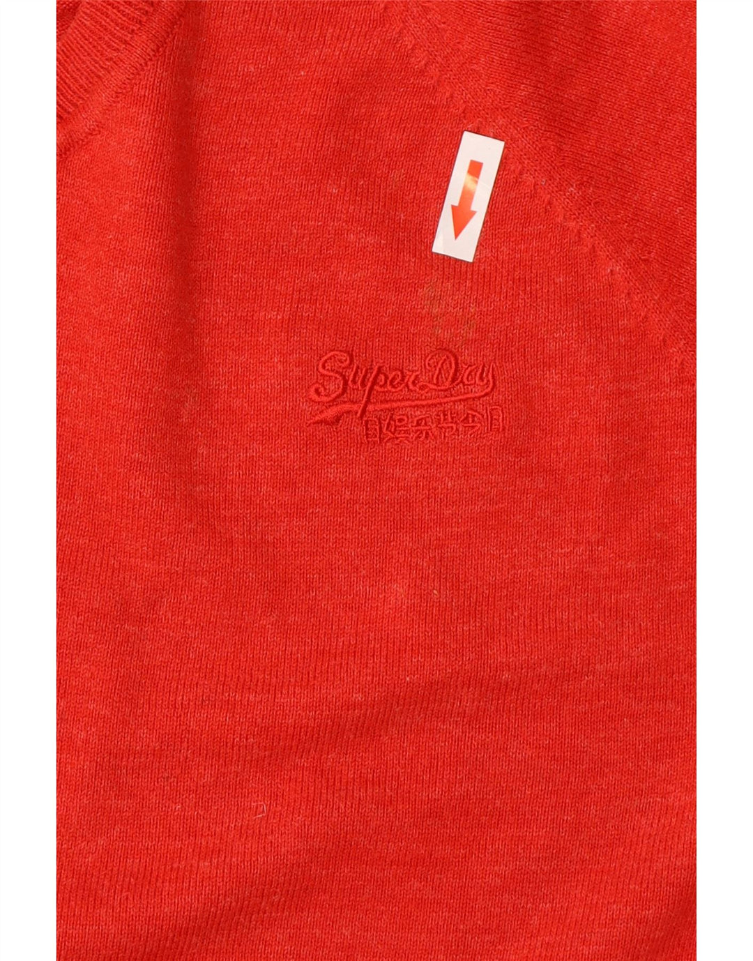 Superdry Ανδρικό πουλόβερ με V λαιμόκοψη XL Κόκκινο βαμβακερό