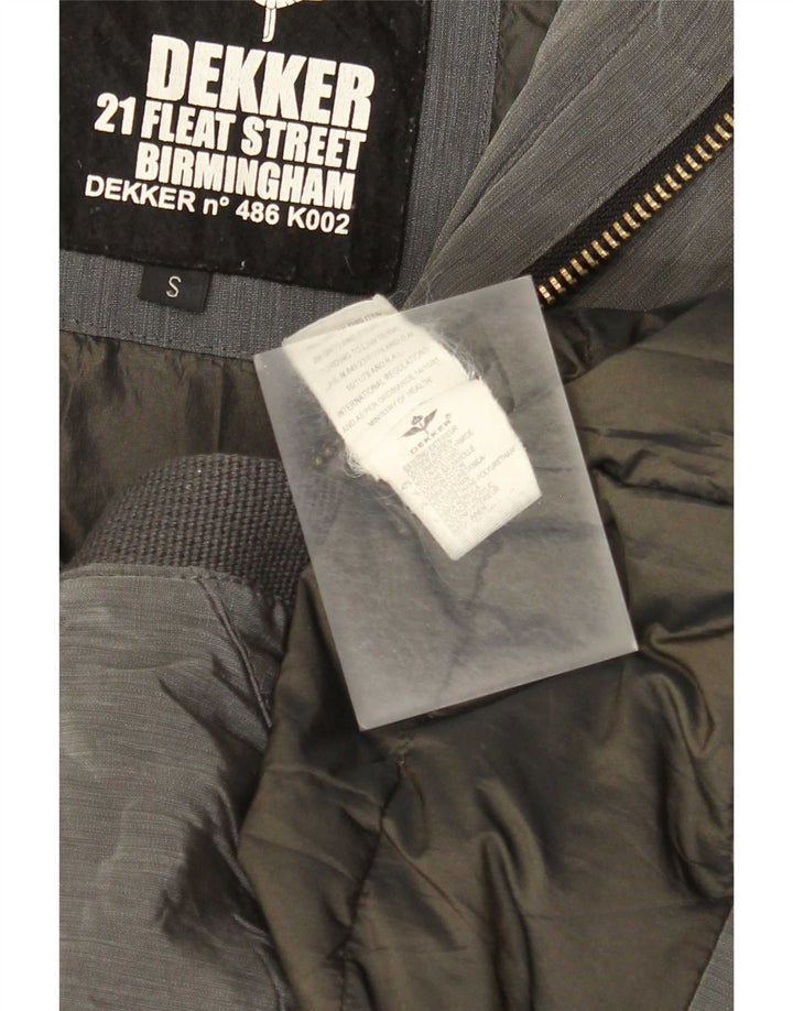 Ανδρικό μπουφάν Parka με κουκούλα Dekker UK 36 Small Grey Polyamide