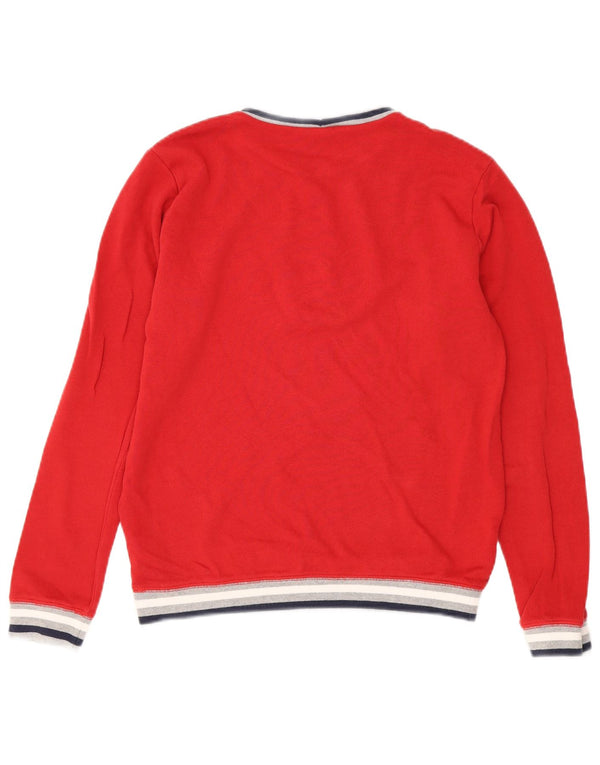 Πουλόβερ Benetton Boys Graphic Crew Neck Jumper 11-12 Years 2XL Red ριγέ