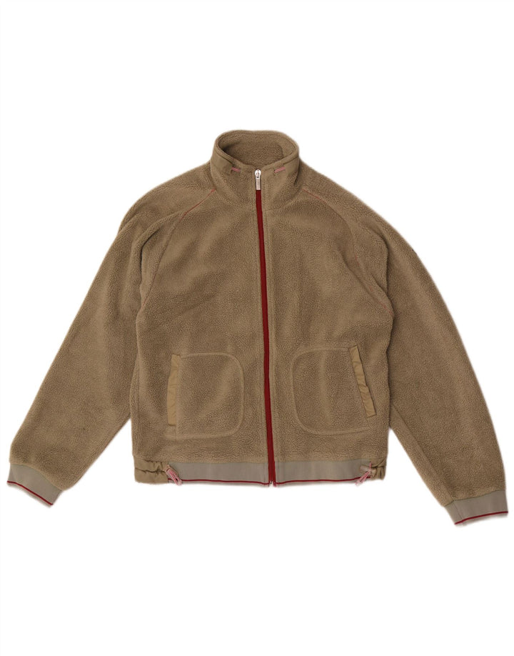 Champion Womens Oversized Fleece Jacket UK 10 Small Khaki Polyester