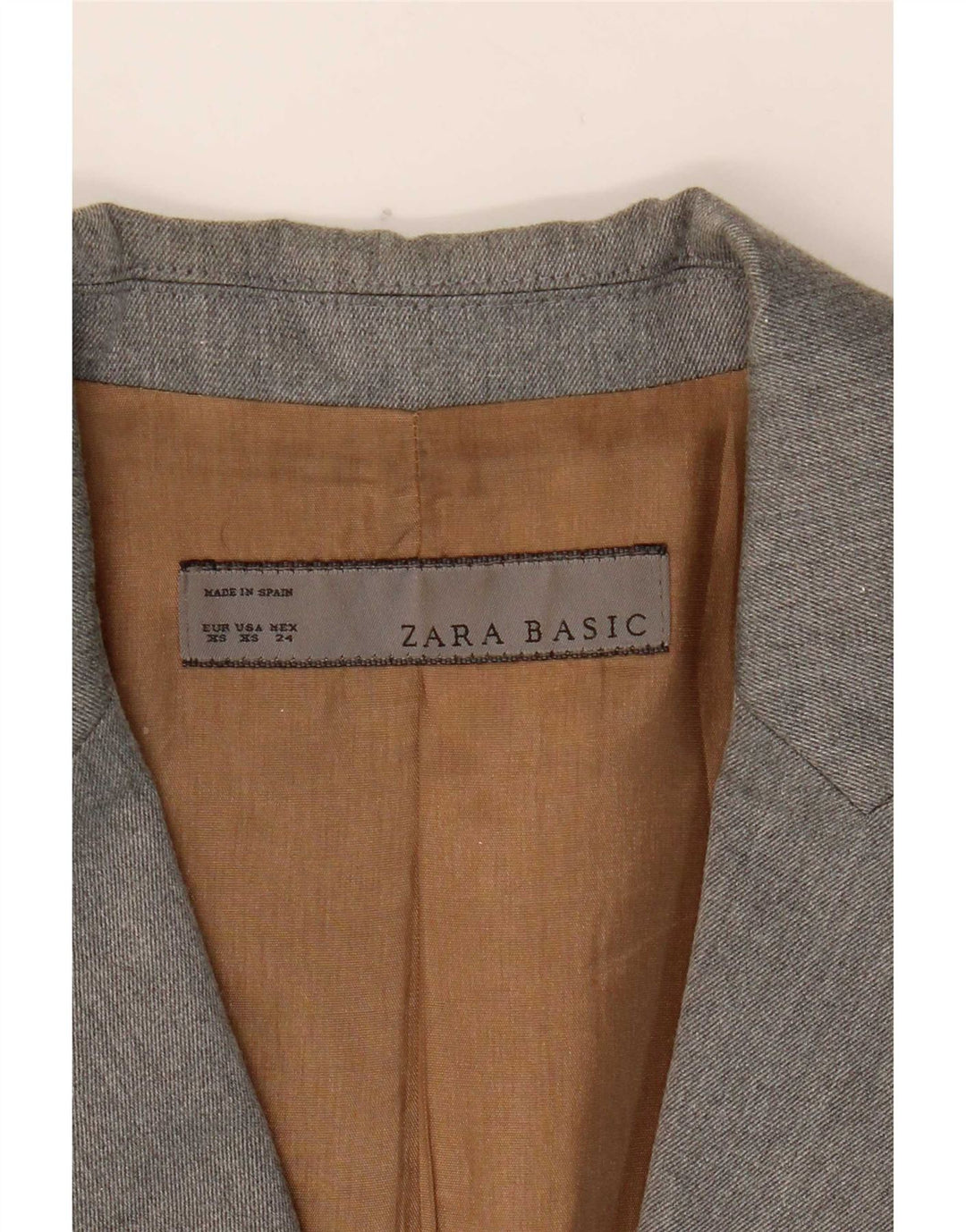 Zara Γυναικείο Μπλέιζερ Μπουφάν με 1 Κουμπί UK 6 XS Γκρι