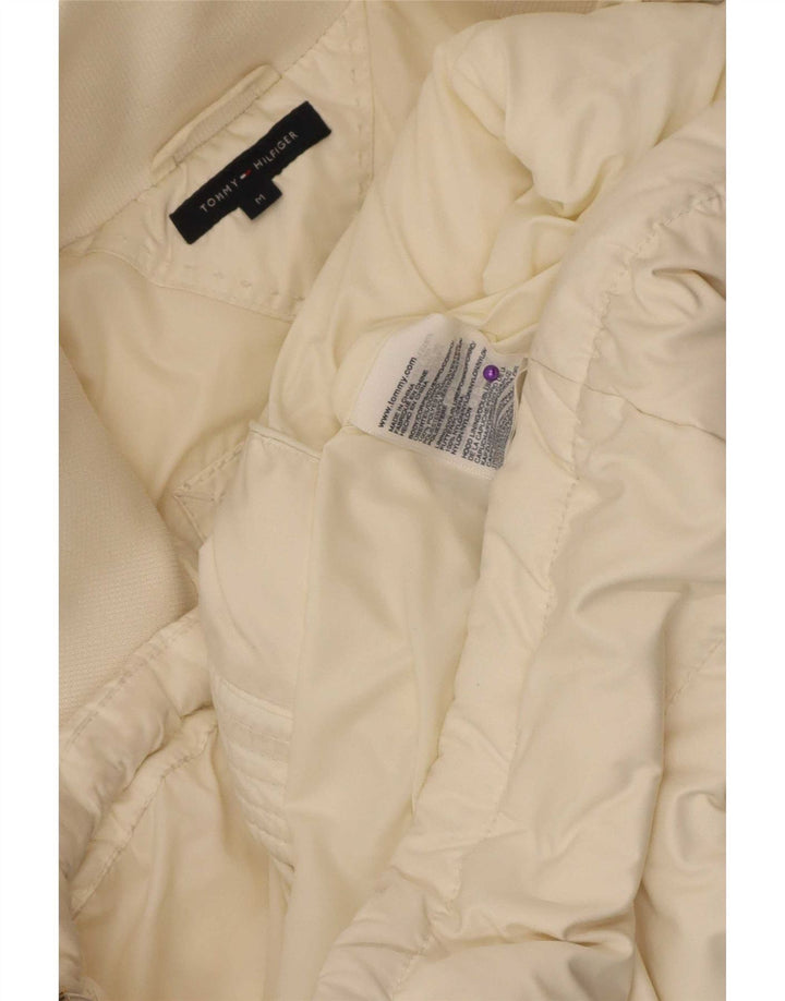 Tommy Hilfiger Γυναικείο μπουφάν UK 14 Medium Off White Πολυεστέρας