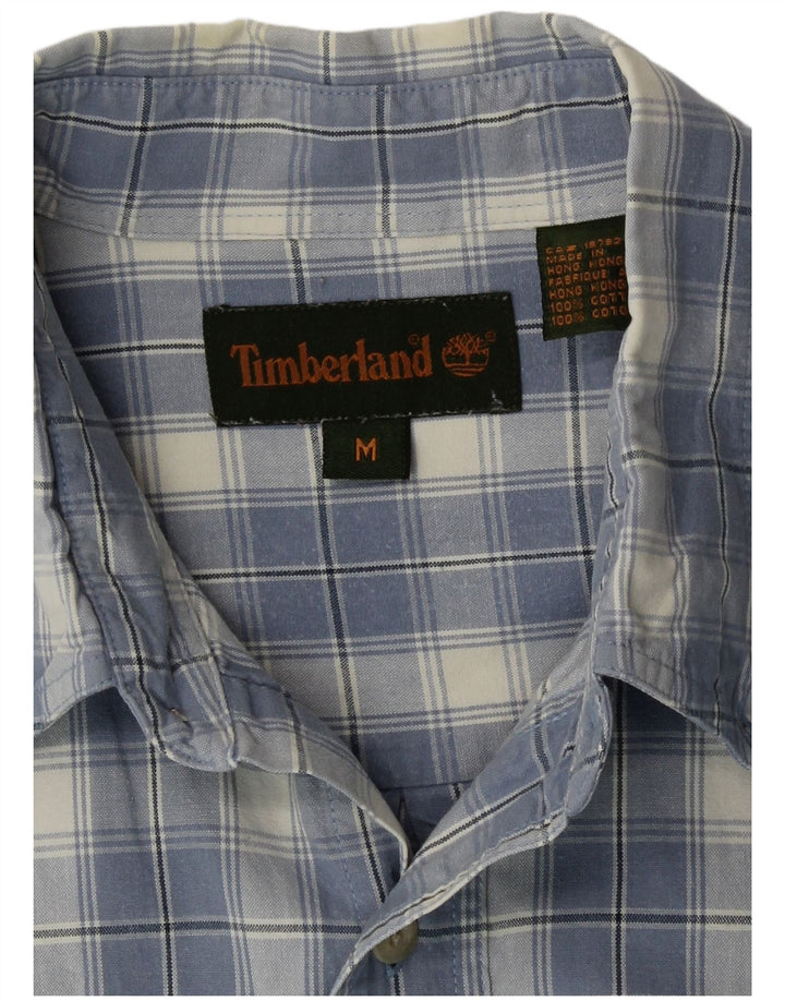 Ανδρικό πουκάμισο Timberland, μεσαίο μπλε, βαμβακερό
