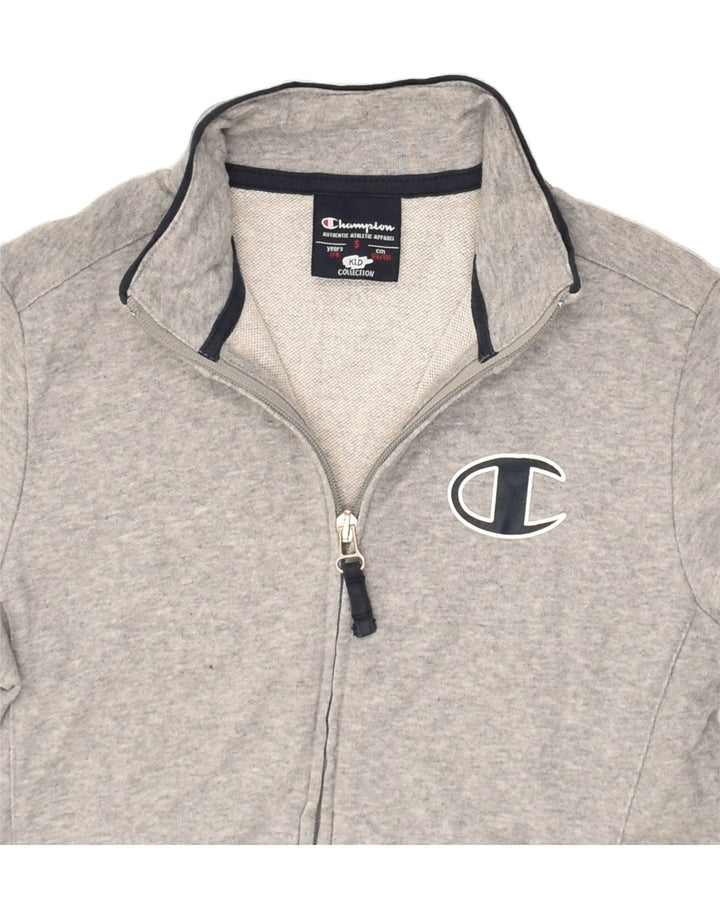 CHAMPION Boys Tracksuit Top Jacket 7-8 Years Small Grey Cotton | Vintage Champion | Thrift | Second-Hand Champion | Used Clothing | Messina Hembry 