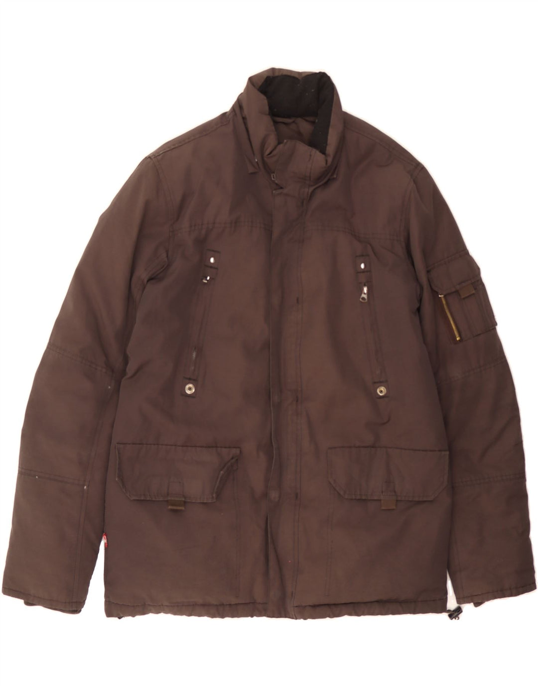 LEVI'S Mens Windbreaker Jacket UK 38 Medium Brown Vintage Levi's and Second-Hand Levi's from Messina Hembry 