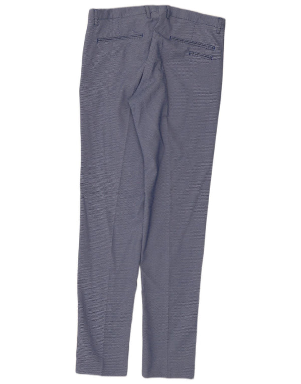 Zara Ανδρικό Slim Suit Παντελόνι EU 44 Large W34 L33 Blue Geometric