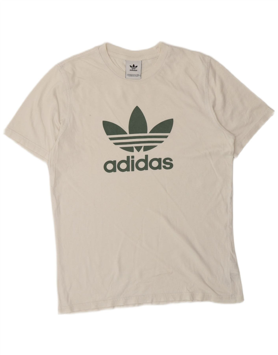 Ανδρικό γραφικό T-Shirt Adidas Top από μεσαίο λευκό βαμβακερό