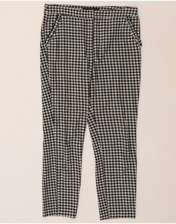 Zara Γυναικείο Slim παντελόνι Chino Medium W30 L26 Black Gingham