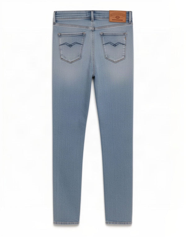 Replay Womens Distressed Skinny Jeans W30 L30 Blue Cotton