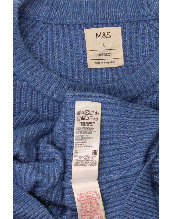 Marks & Spencer Ανδρικό πουλόβερ με λαιμόκοψη μεγάλου πολυαμιδίου
