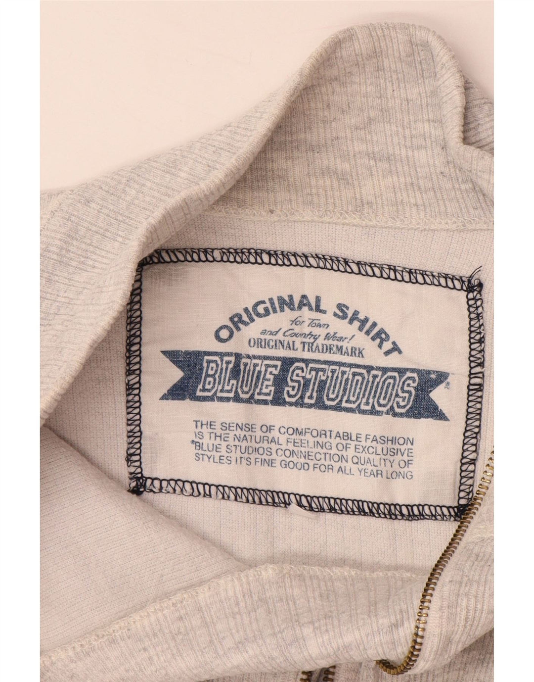 VINTAGE Γυναικείο πουλόβερ με φερμουάρ UK 18 XL Γκρι