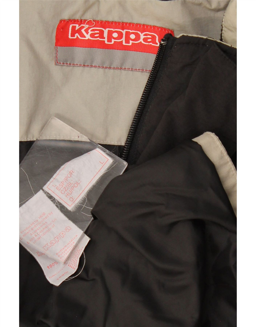 Ανδρικό μπουφάν KAPPA Windbreaker UK 40 Large Black Colourblock Polyamide