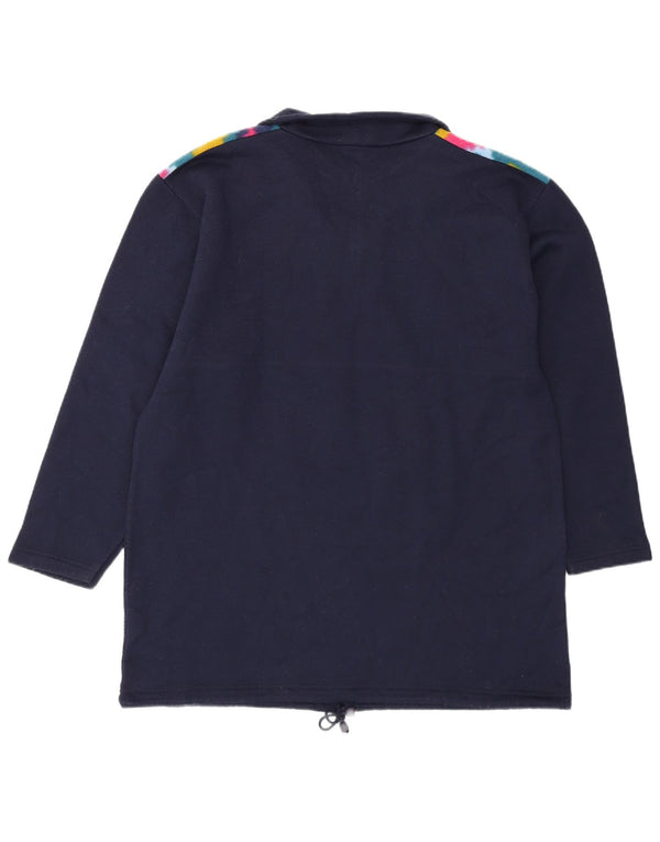 Vintage ανδρική φόρμα πουλόβερ με φερμουάρ Top Large Navy Blue Geometric