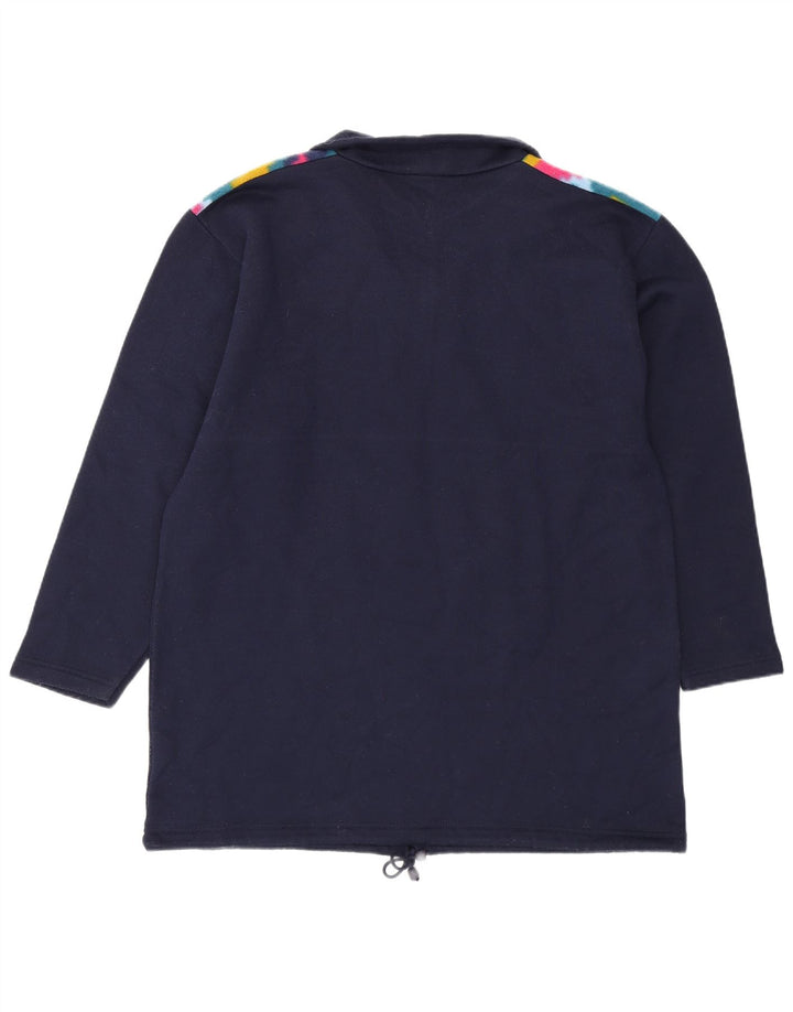 Vintage ανδρική φόρμα πουλόβερ με φερμουάρ Top Large Navy Blue Geometric