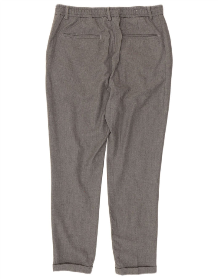 ZARA Mens Slim Cropped Trousers Medium W31 L25 Grey Polyester
