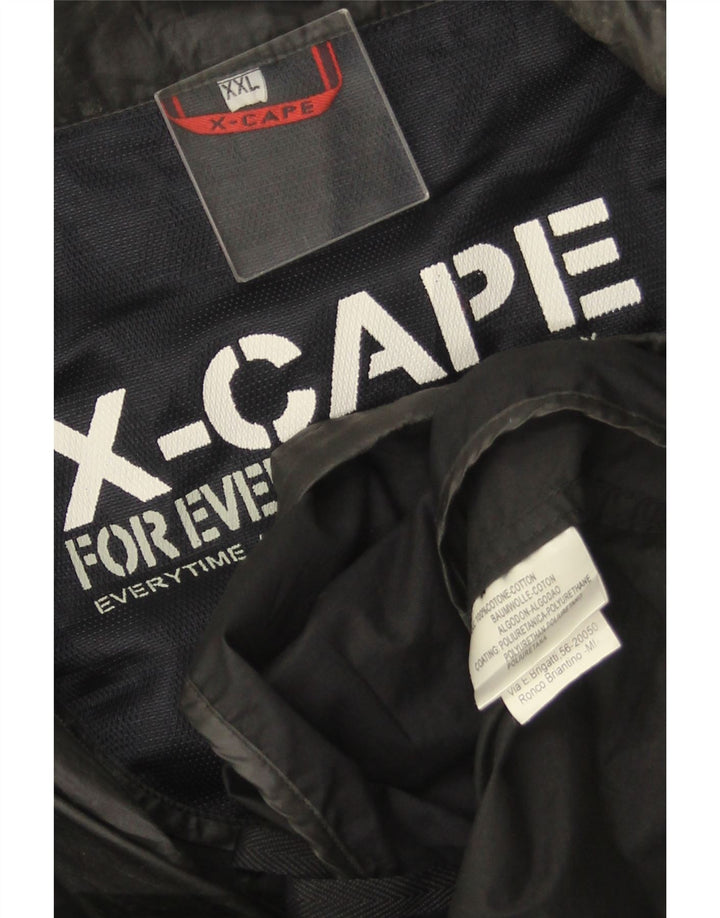 X-CAPE Mens Utility Jacket UK 44 2XL Μαύρο Βαμβακερό