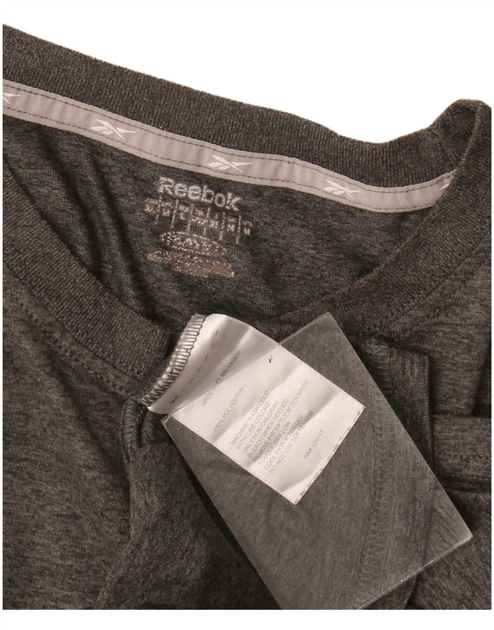 Ανδρικό T-Shirt Reebok Top Medium Grey Polyester