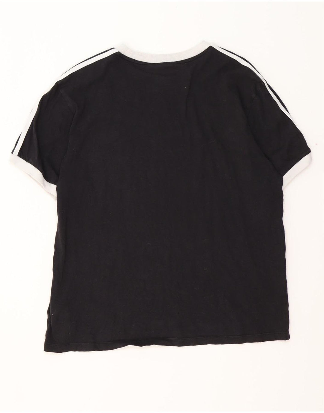 Γυναικείο T-Shirt ADIDAS Top UK 16/18 μεγάλο μαύρο βαμβακερό