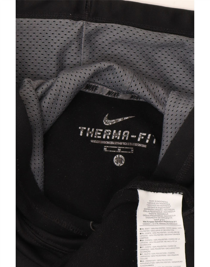 Ανδρικό Nike με κουκούλα Therma-Fit, μεσαίο μαύρο πολυεστέρας
