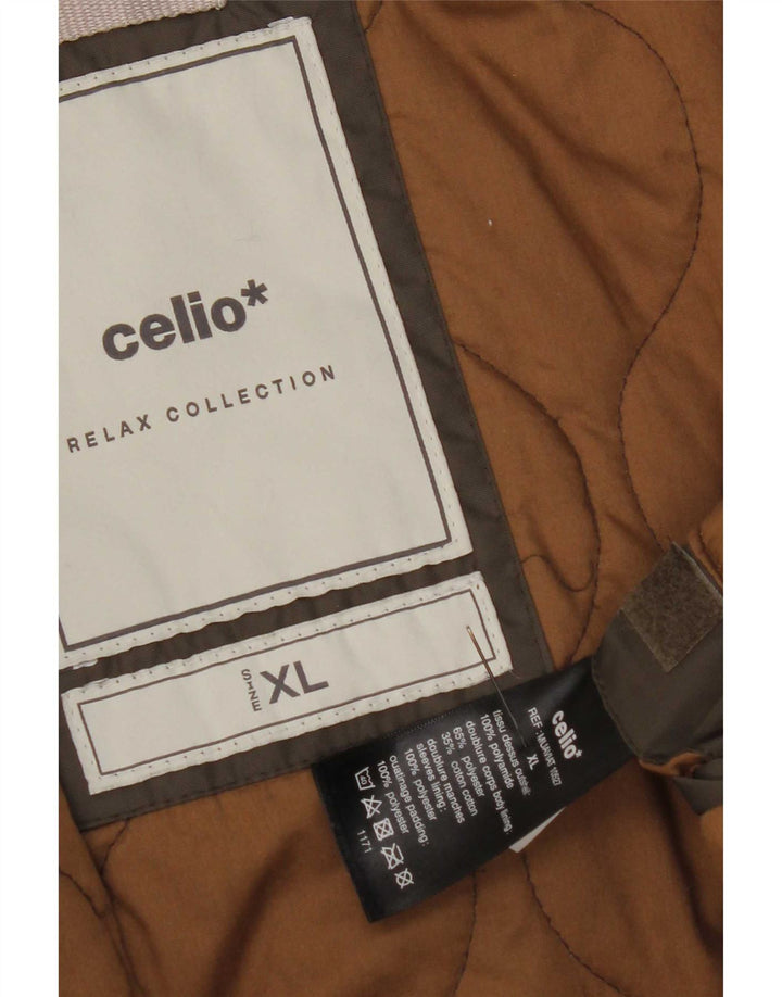 Ανδρικό Celio Military Bomber Jacket UK 42 XL Khaki Nylon