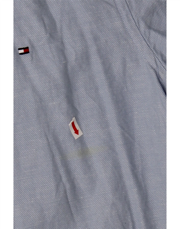 TOMMY HILFIGER Ανδρικό κοντομάνικο πουκάμισο XL μπλε βαμβακερό