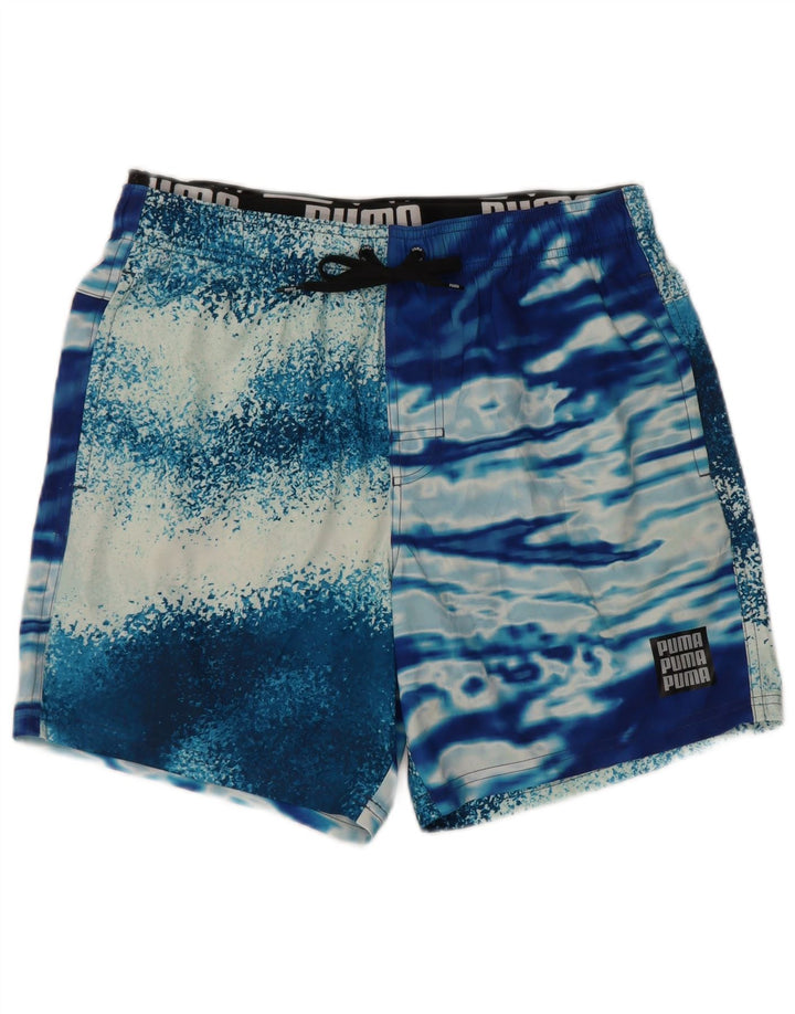 Ανδρικό σορτς κολύμβησης Puma μεσαίο μπλε Tie Dye Polyester