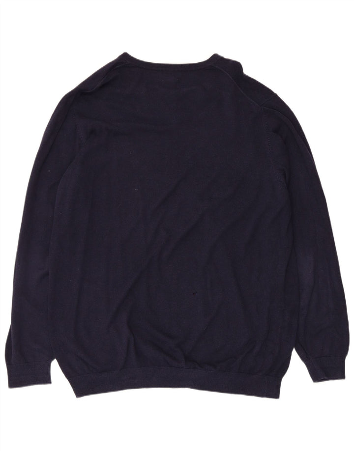 L.L.Bean Ανδρικό ψηλό πουλόβερ με λαιμόκοψη με λαιμόκοψη XL μπλε βαμβακερό