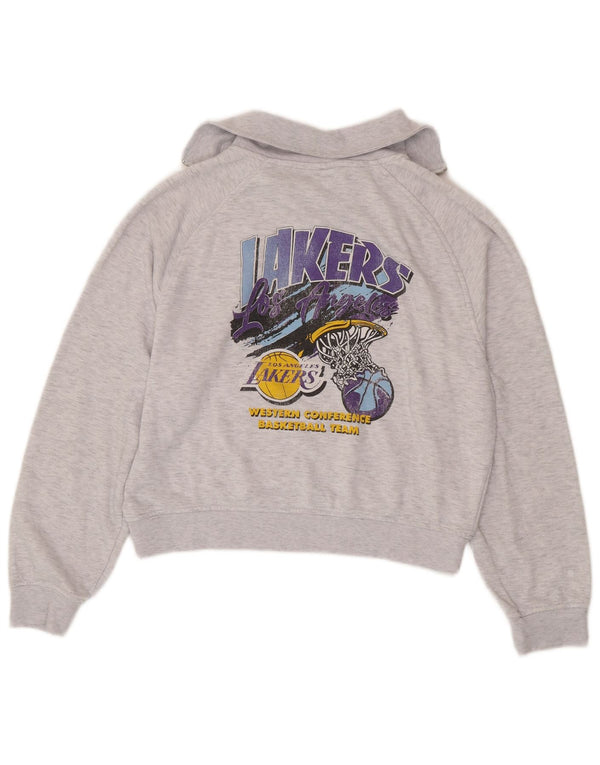 NBA Womens Lakers με γραφικό φούτερ με φερμουάρ Jumper UK 10/12 Small Grey